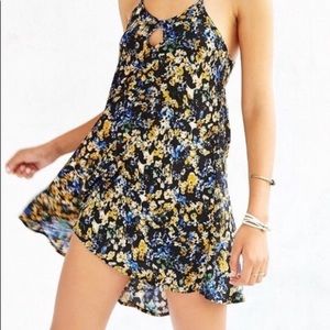 For Love & Lemons Floral Key Hole Swing Dress Sz L